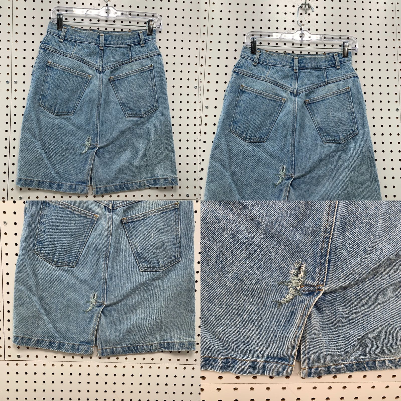 Gap VINTAGE Gap Denim Skirt Womens Size 8 Zipper Light Wash Knee Length 90s Made USA Size 30" / US 8 / IT 44 - 8 Thumbnail