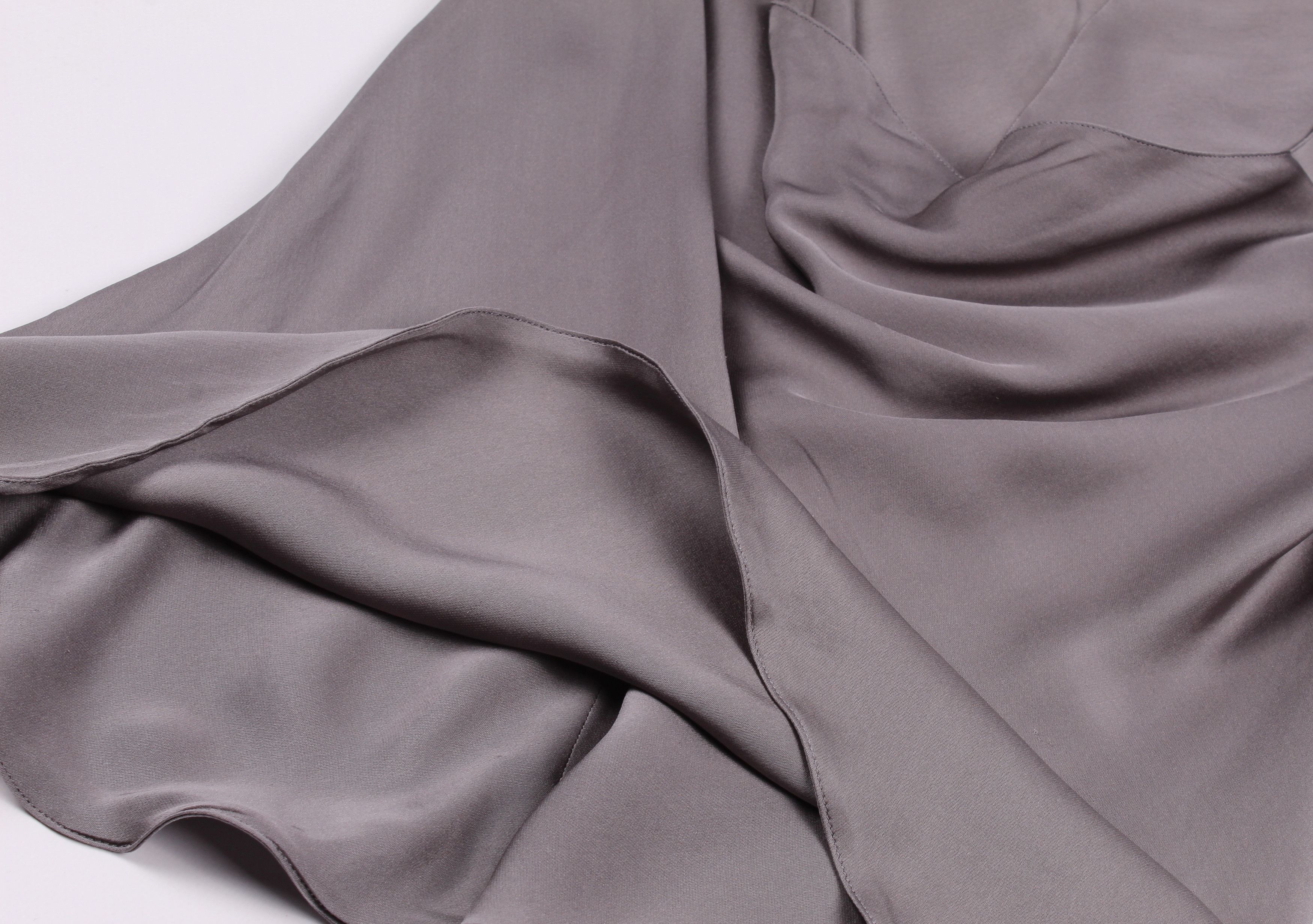 Giorgio Armani Vintage Giorgio Armani Silk Silver Top Blouse Size S / US 4 / IT 40 - 8 Thumbnail