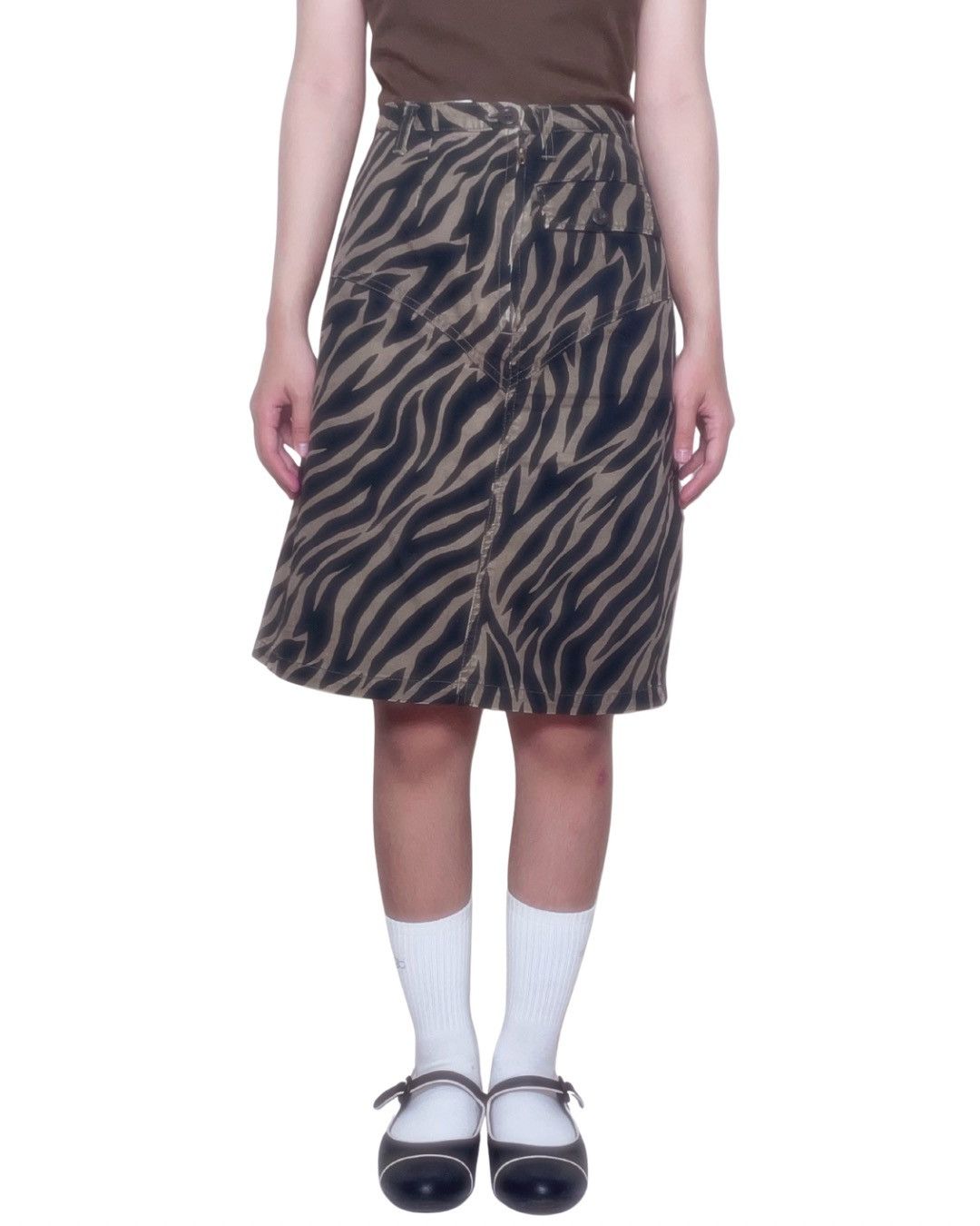 Hysteric Glamour Hysteric Glamour Zebra Pattern Utility Midi Skirt Size 27" / US 4 / IT 40 - 1 Thumbnail