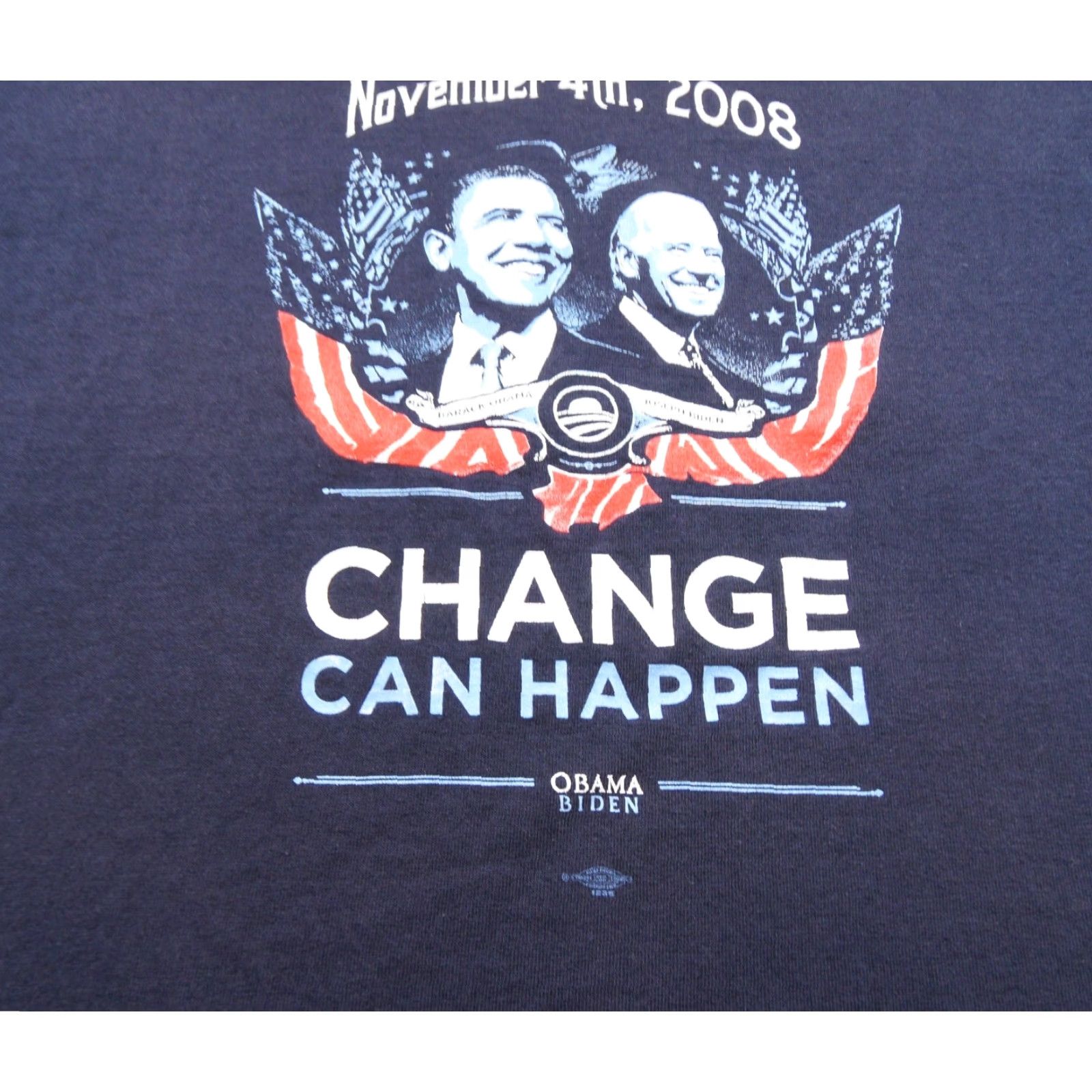 Vintage VINTAGE Obama Shirt Mens XL Blue Democratic Presidential Campaign 2008 Y2K Shirt Men USA Logo T-Shirt Size US XL / EU 56 / 4 - 3 Thumbnail