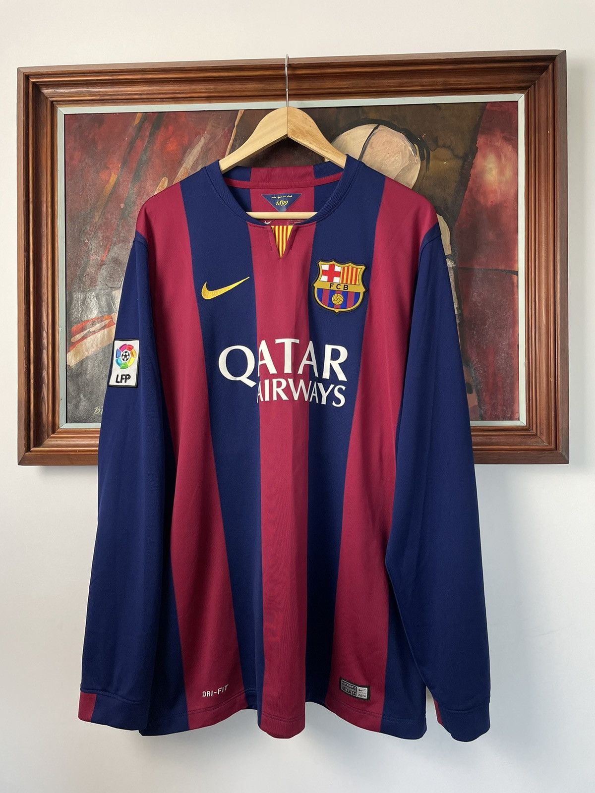 image of F C Barcelona x Nike Fc Barcelona Koeman Nike Jersey Long sleeve Football Soccer Hype in Navy (Size