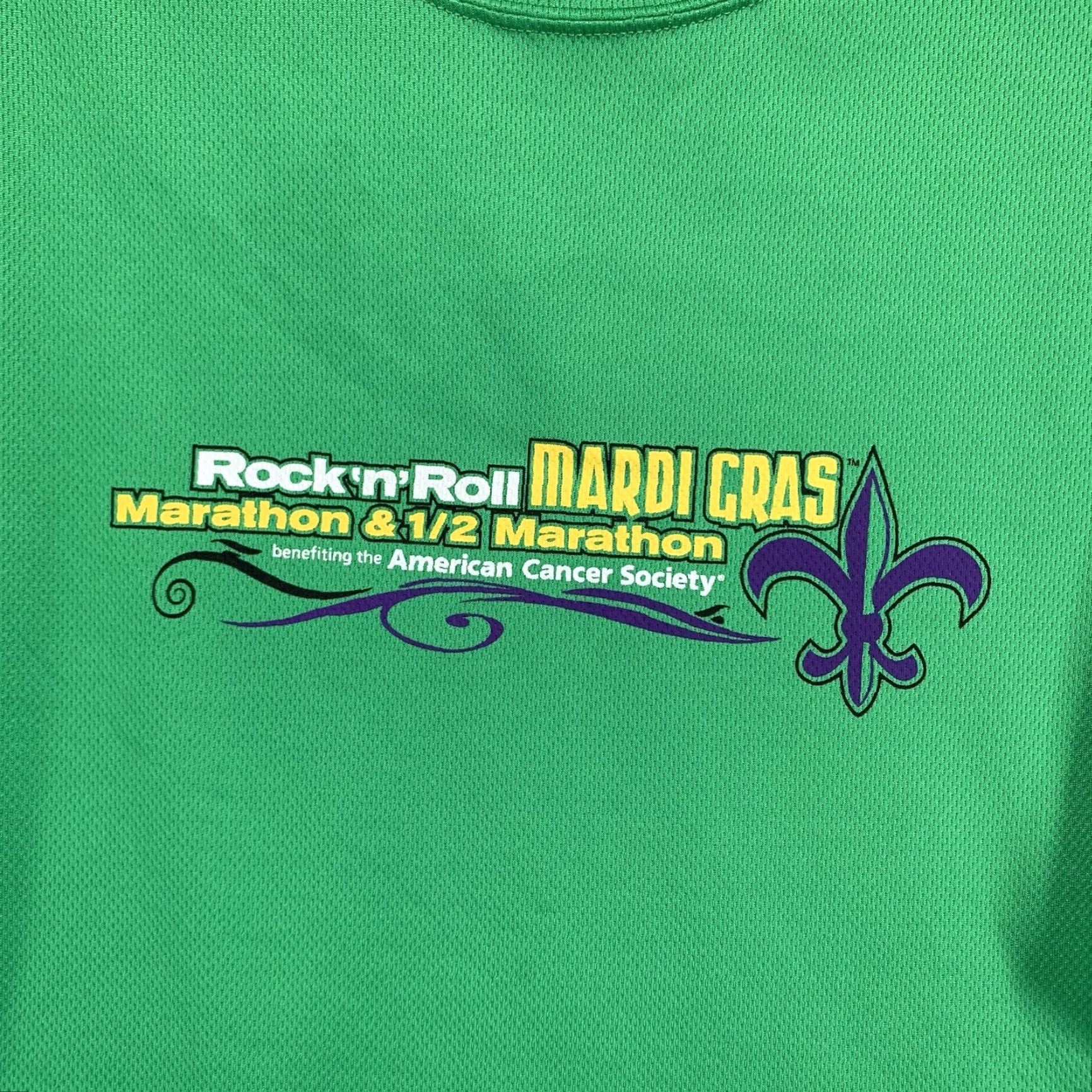 Brooks Brooks Running Shirt Rock & Roll Mardi Gras Marathon 2011 Medium Shirt Unisex Adults Green Graphic Print 100% Polyester T-Shirt Size US M / EU 48-50 / 2 - 4 Thumbnail