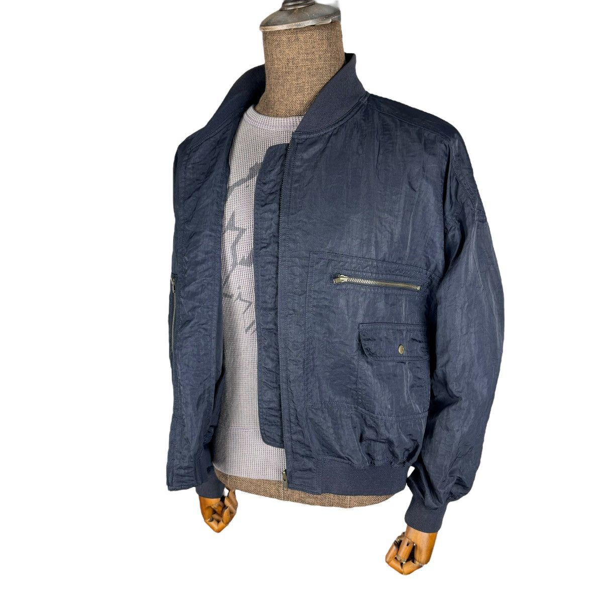 Issey Miyake ⚡️80s ISSEY MIYAKE BOMBER ZIPPER JACKET Size US M / EU 48-50 / 2 - 4 Thumbnail