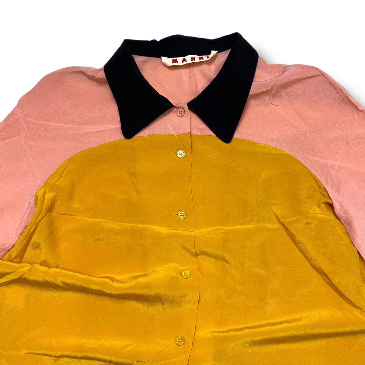 Marni MARNI silk material two tone button up shirt Size ONE SIZE - 6 Thumbnail