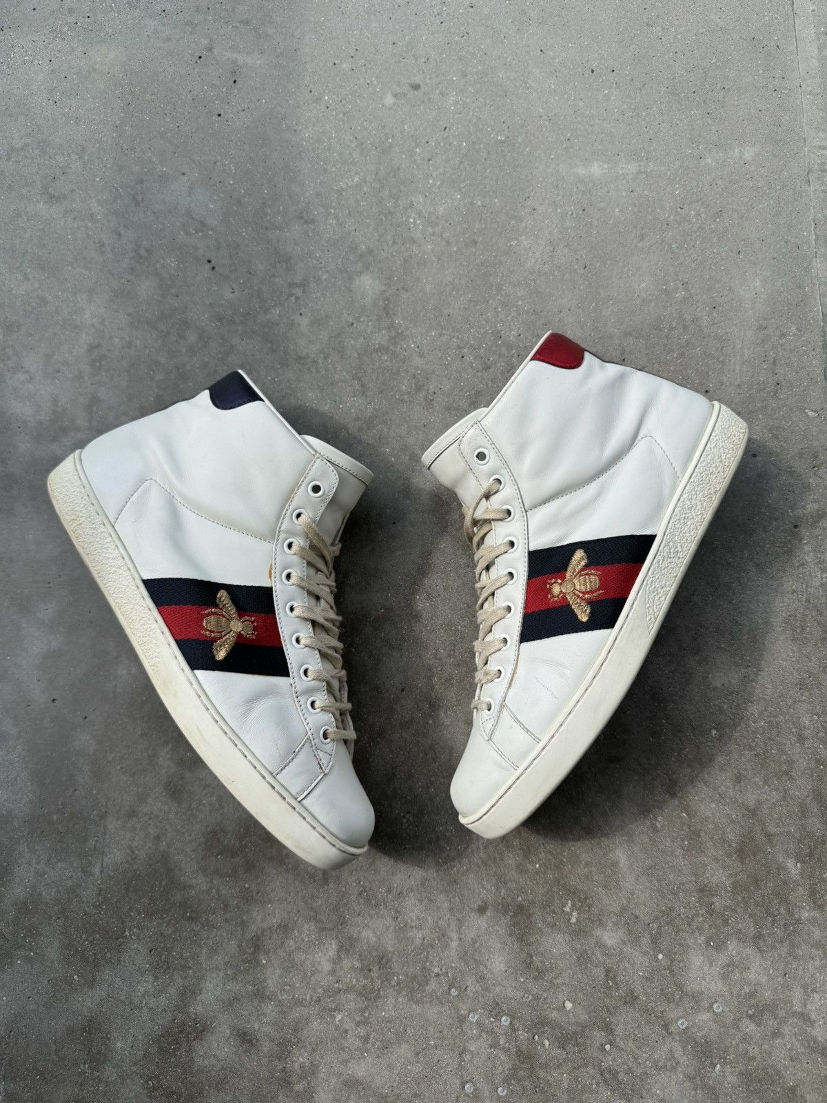 Gucci Gucci ace hi-top leather sneakers Size US 8.5 / EU 41-42 - 1 Thumbnail