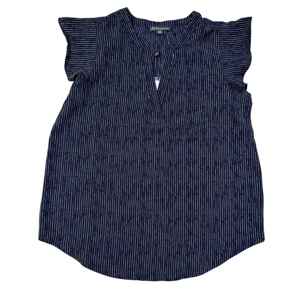 Adrianna Papell NWT New $89 Adrianna Papell Flutter Sleeve V-Neck Striped B Size M / US 6-8 / IT 42-44 - 6 Thumbnail