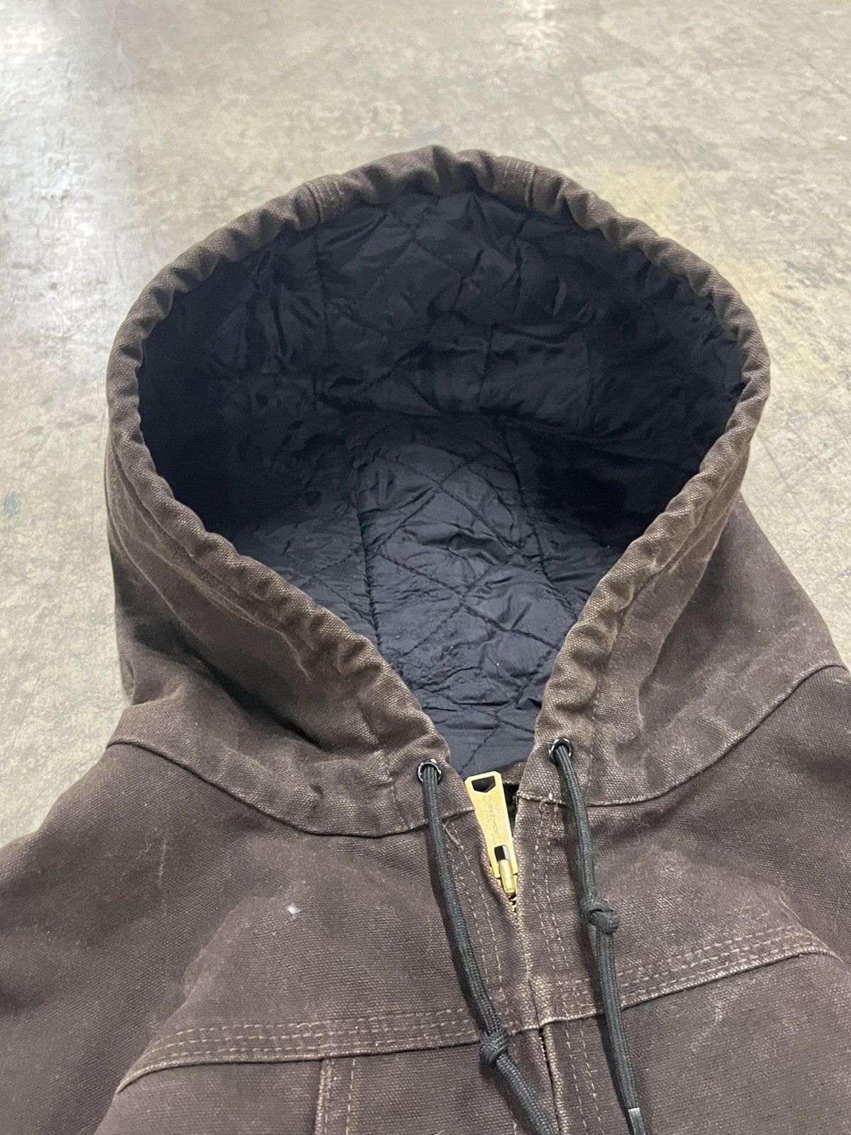 Carhartt × Vintage Carhartt mocha brown hooded Sherpa lined vintage jacket hype Size US XXL / EU 58 / 5 - 7 Thumbnail