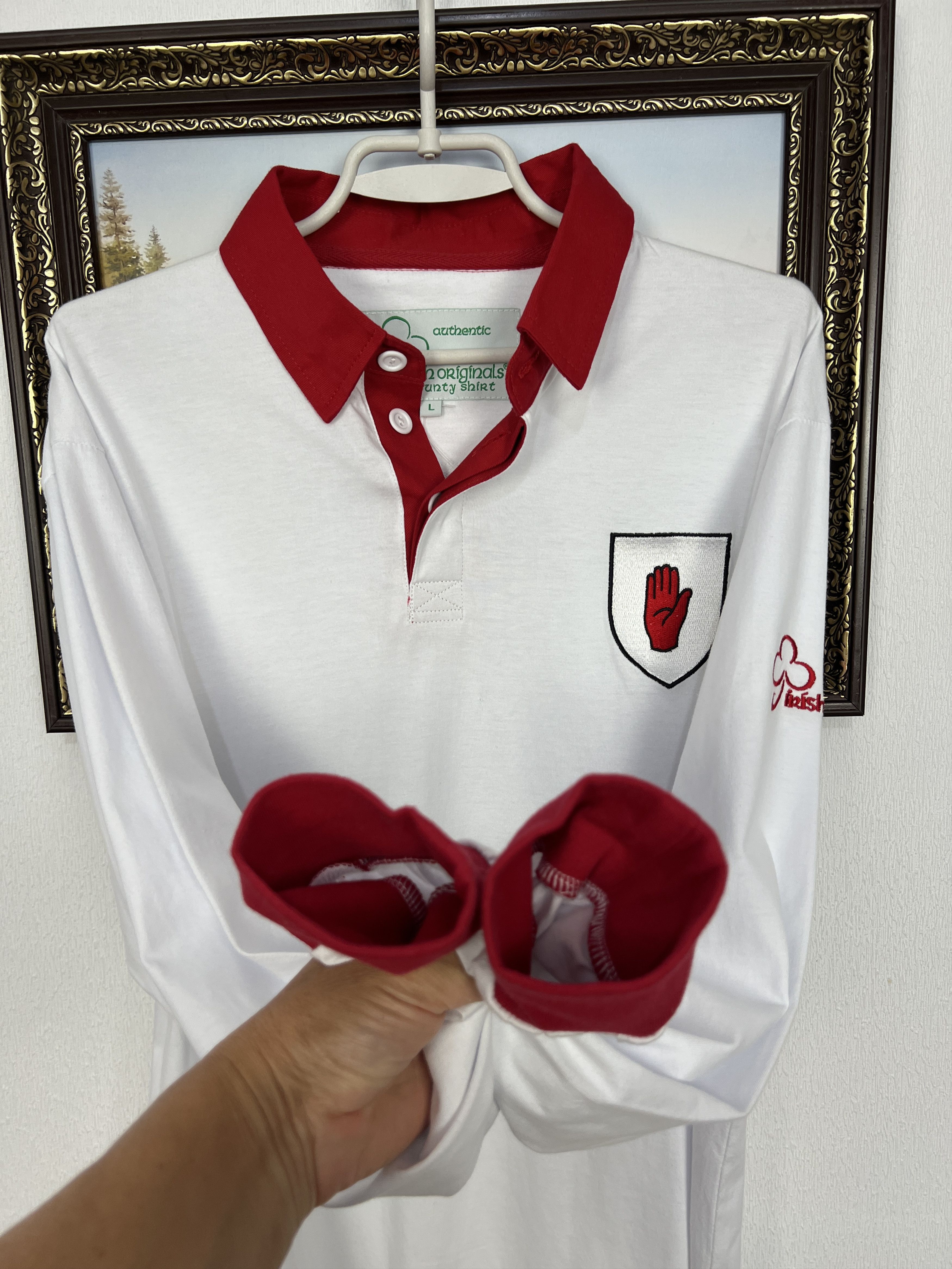 Vintage Ulster Rugby Union White Long Sleeve Jersey Mens Shirt Rare Size US L / EU 52-54 / 3 - 5 Thumbnail