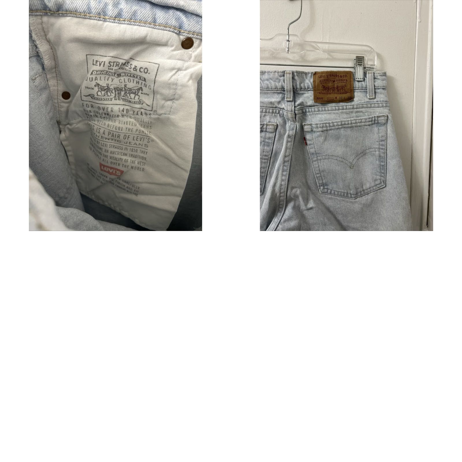 Levi's VINTAGE Levi's 550 Jeans Mens Sz 32x30 Light Wash Relaxed Fit Denim Blue 5-Pocket USA Size US 32 / EU 48 - 9 Thumbnail