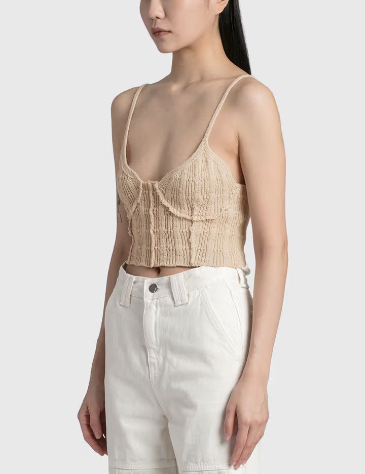 Acne Studios o1y0725 Crop Top in Beige Size XS / US 0-2 / IT 36-38 - 2 Thumbnail