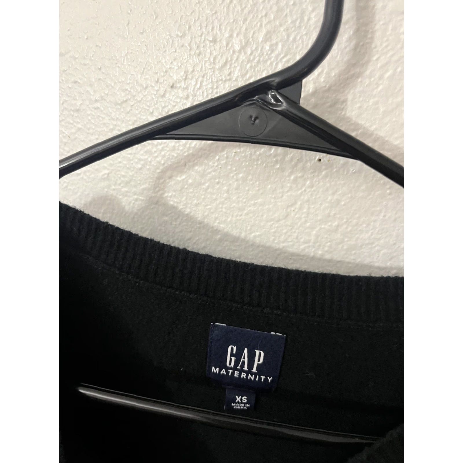 Gap Gap Womens Sweatshirt Crewneck Black Solid Maternity XS Long Sleeve Pullover Activewear Size XS Women Size XS / US 0-2 / IT 36-38 - 3 Thumbnail