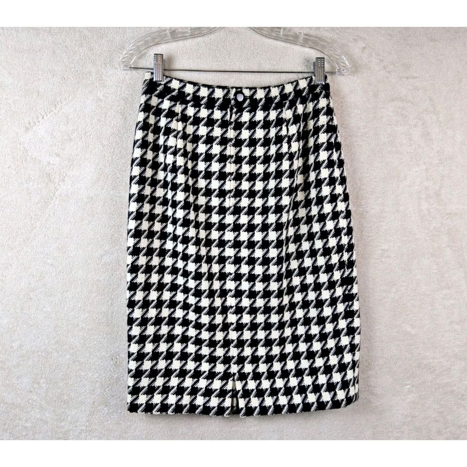 Valentino Valentino Skirt Women Size 8 Houndstooth Lined Knee Length Pencil Multicolor Women Mens Size 30" / US 8 / IT 44 - 2 Thumbnail