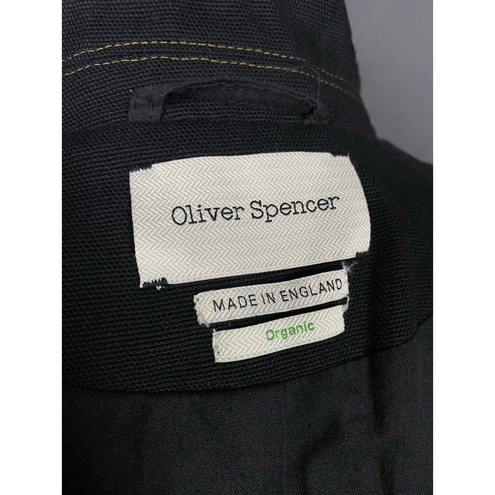 Oliver Spencer MINT! Oliver Spencer Men's Black Denim Collared Bomber Jacke Size US M / EU 48-50 / 2 - 9 Thumbnail