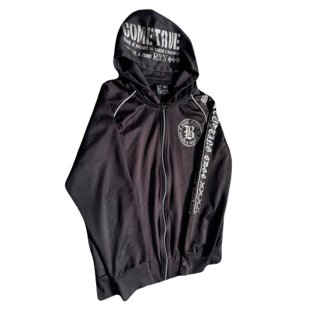 If Six Was Nine 2000s Japanese archive Vkei Glitter Poem Zip-up Hoodie Y2K Size US S / EU 44-46 / 1 - 4 Thumbnail