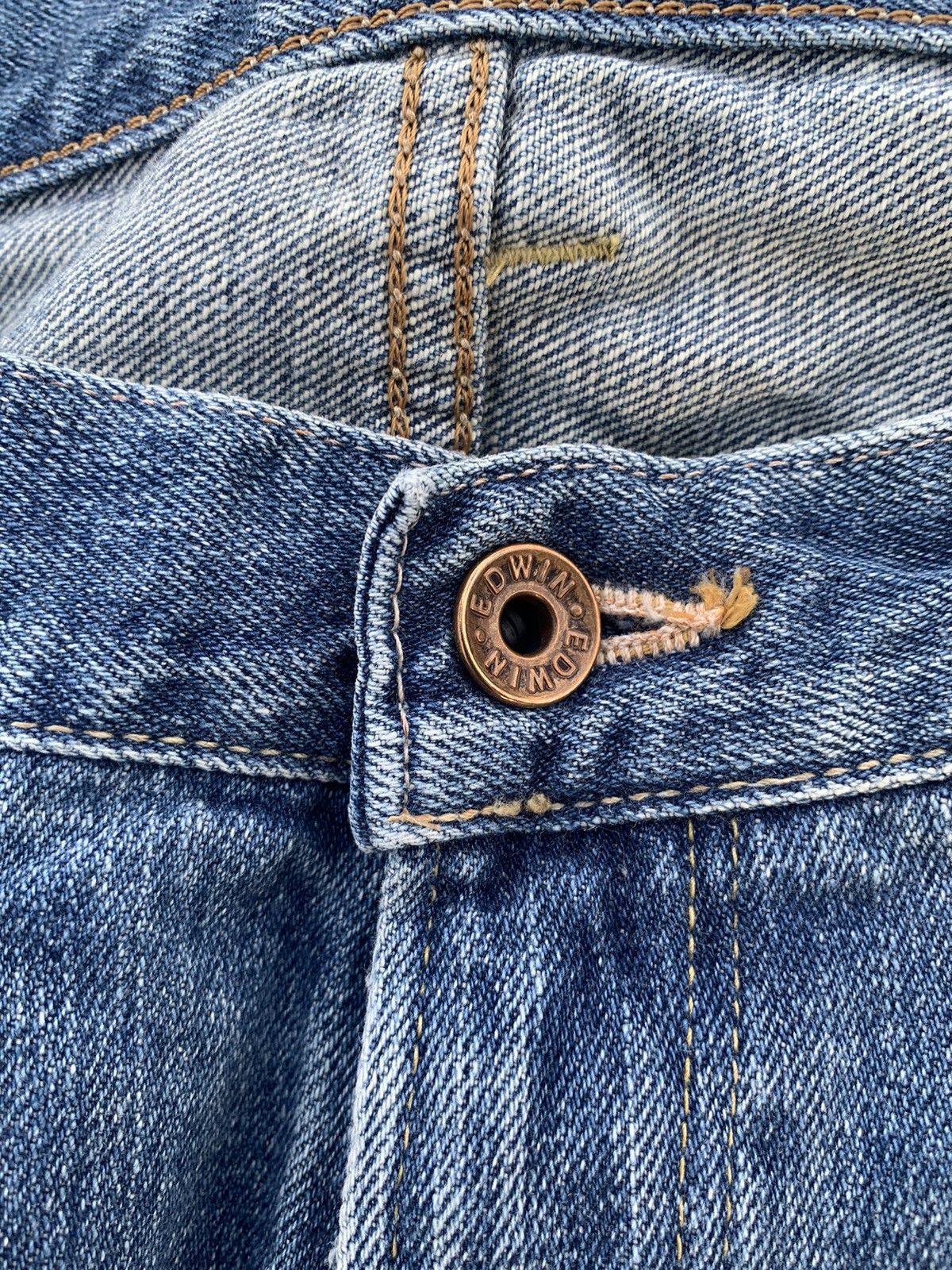 Japanese Brand VINTAGE EDWIN SELVEDGE 505 SELVEDGE DISTRESSED DENIM Size US 33 - 15 Thumbnail