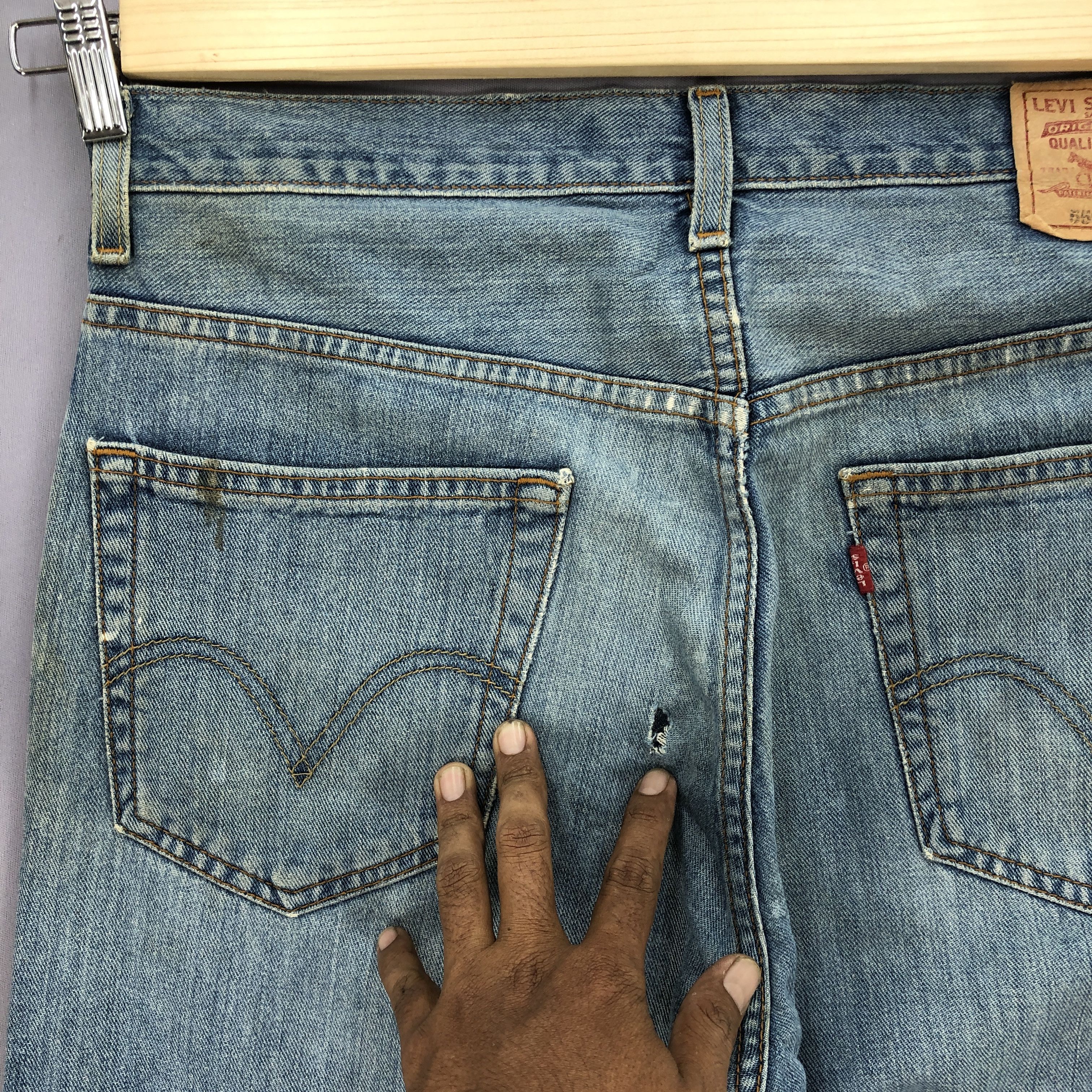 Levi's Vintage Y2K Levis Dirty Jeans Levi's Faded Blue Wash Denim Size US 32 / EU 48 - 5 Thumbnail