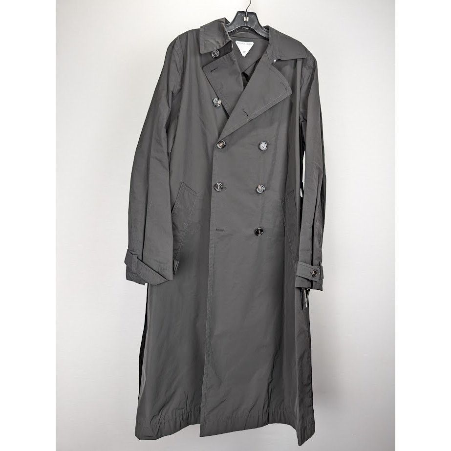 Bottega Veneta o1rshd1 Trench Fluid Technical Cotton Coat in Black Size US S / EU 44-46 / 1 - 2 Thumbnail