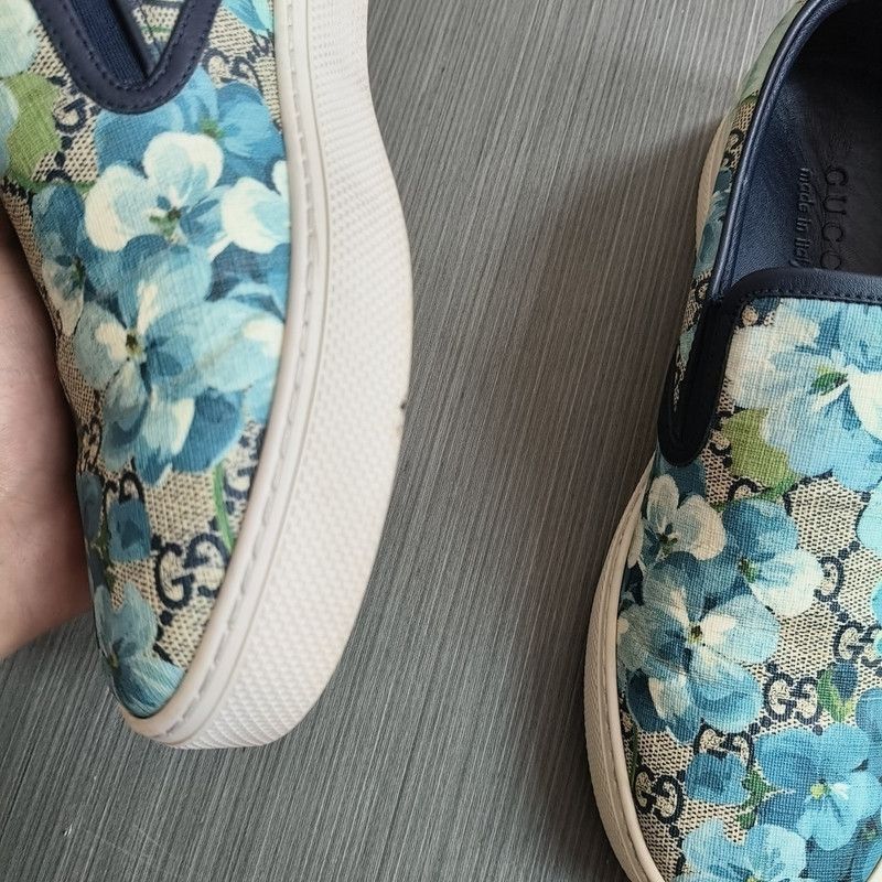 Gucci Gucci Floral Print Slip-On Sneakers for Men - Size US 8.5 / EU 41-42 - 6 Thumbnail