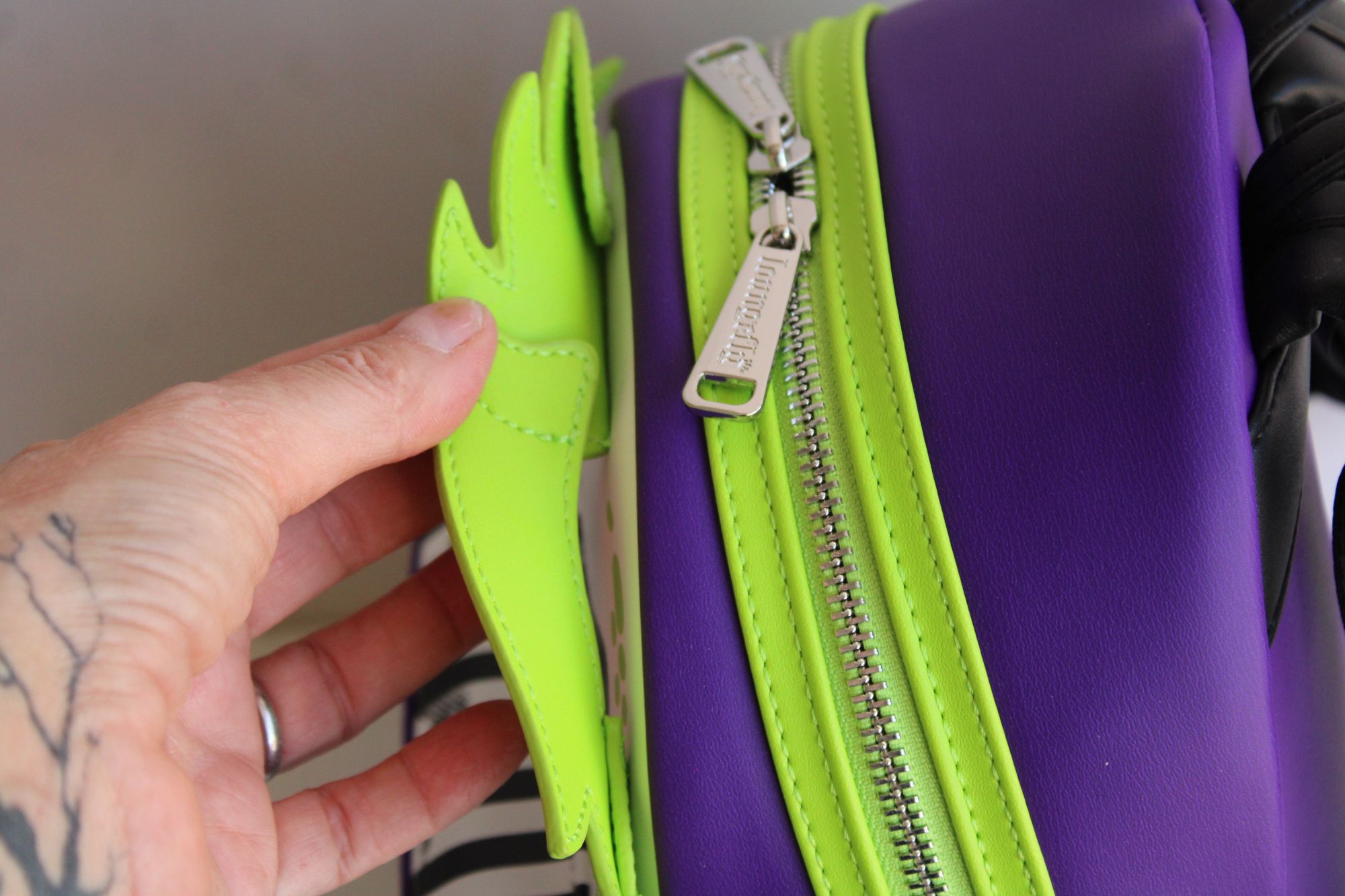 Other Loungefly Beetlejuice Backpack, New With Tags, Green and Pur Size ONE SIZE - 10 Thumbnail