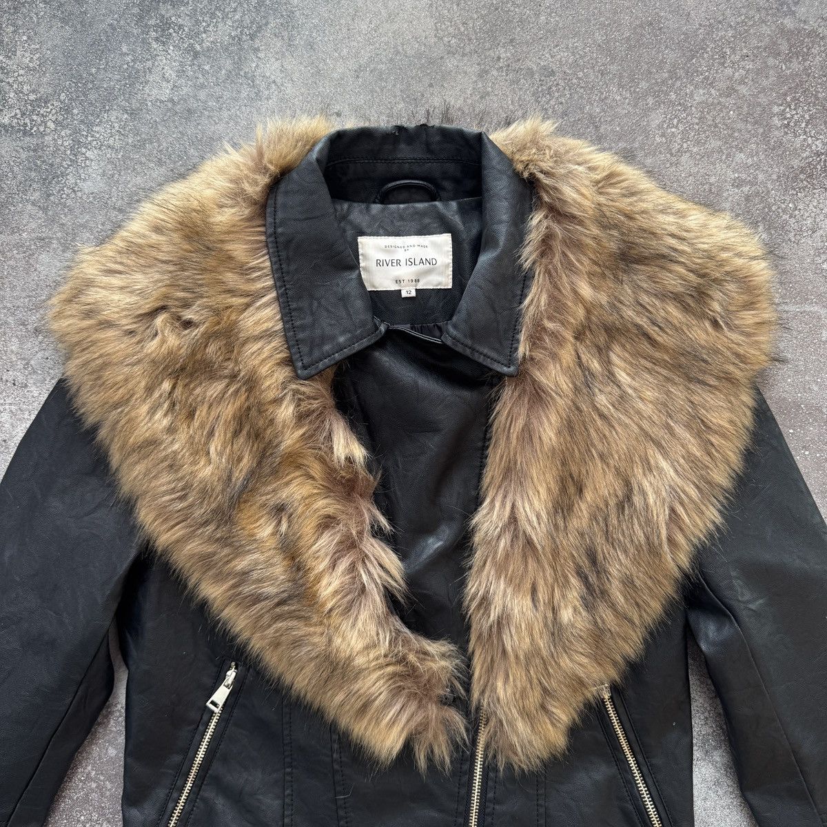 River Island River Island Vintage Y2K Faux Fur Leather Biker Jacket Size M / US 6-8 / IT 42-44 - 5 Thumbnail