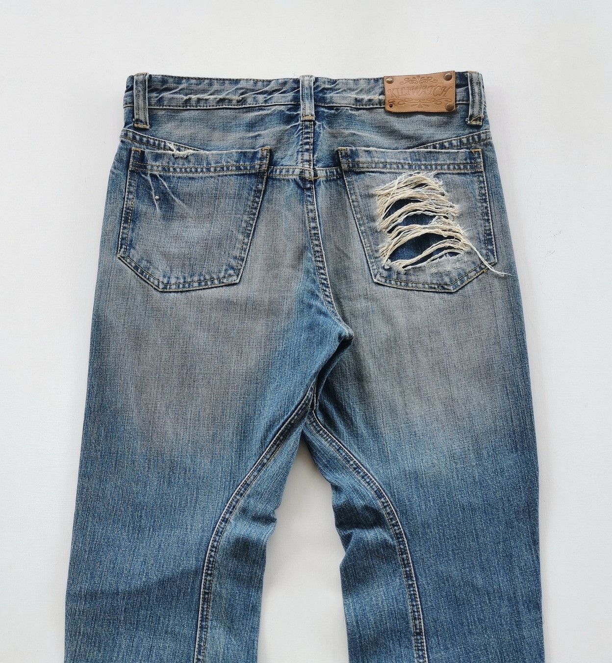 Japanese Brand Kiliwatch Japan Twist Leg Distressed Denim Jeans Size US 32 / EU 48 - 7 Thumbnail