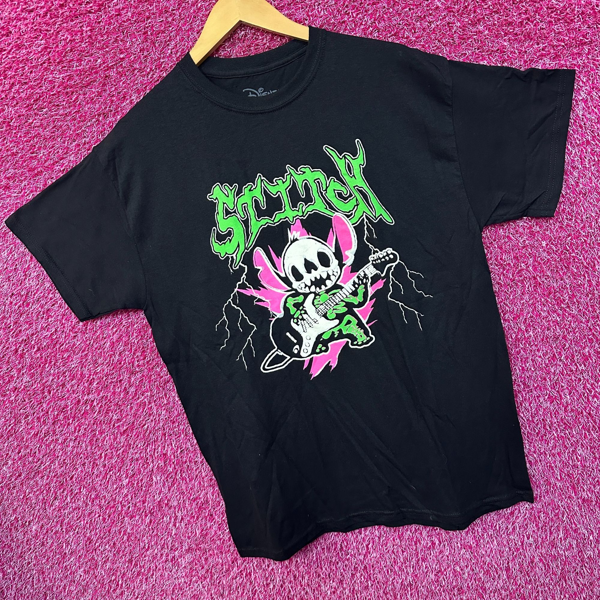Disney Stitch Electric Guitar Shredding Disney Animated Movie Tee L Size US L / EU 52-54 / 3 - 3 Thumbnail