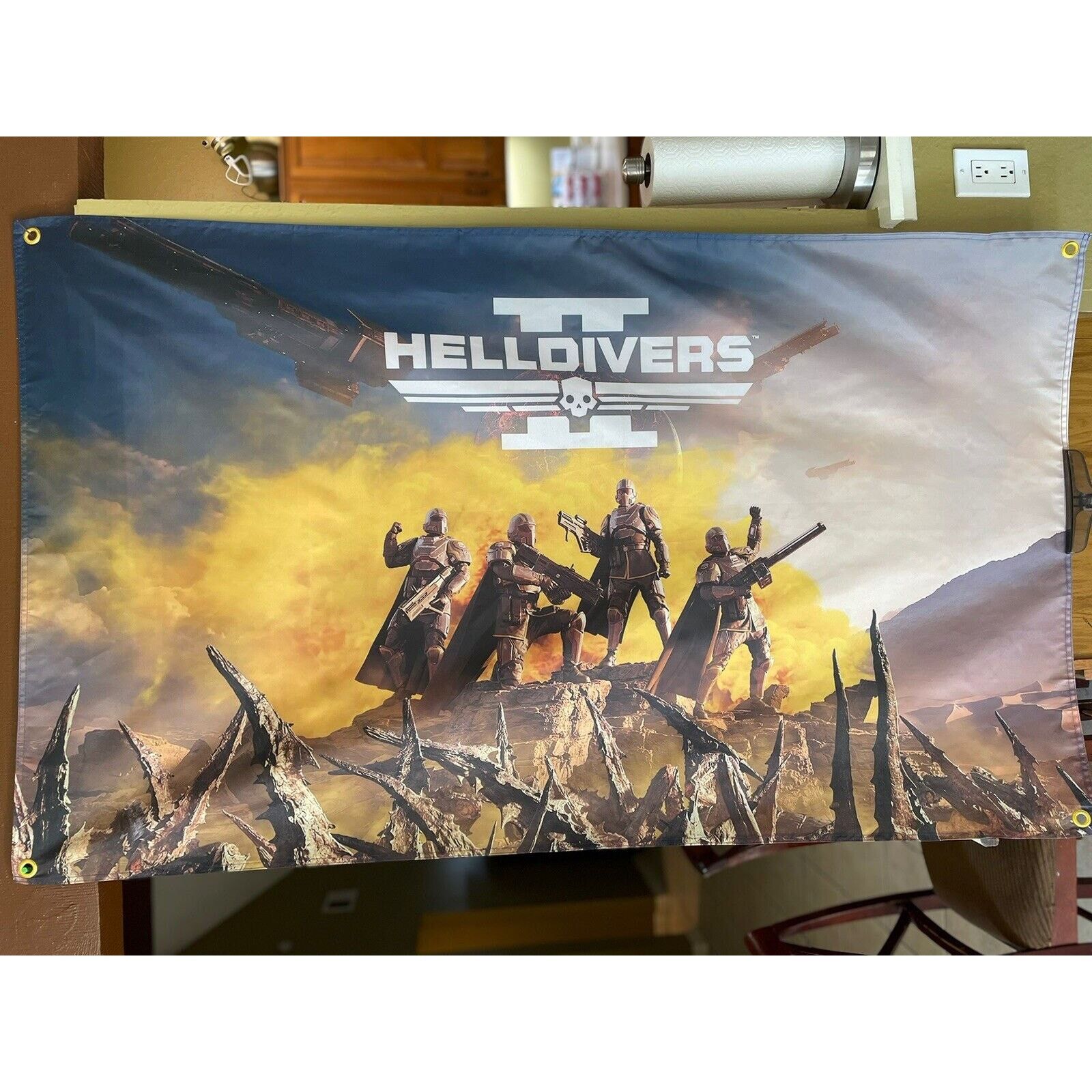 Other Helldivers II 2 Giant 5ft Flag Banner Poster PS5 XBOX PC Size ONE SIZE - 1 Thumbnail