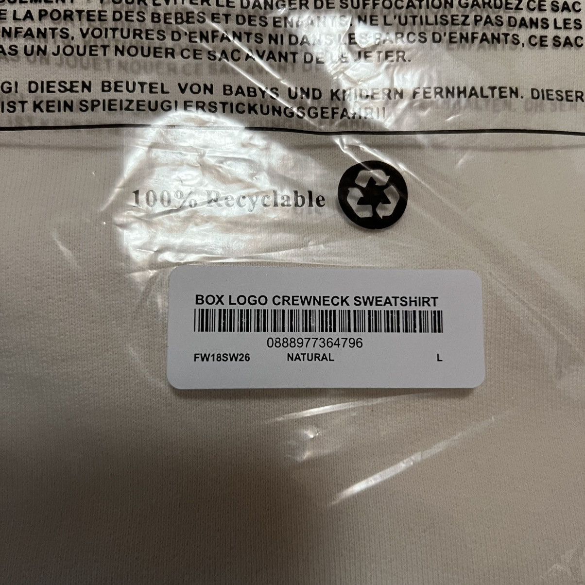 Supreme Supreme Box Logo Crewneck FW18 Natural Size: L Size US L / EU 52-54 / 3 - 5 Thumbnail