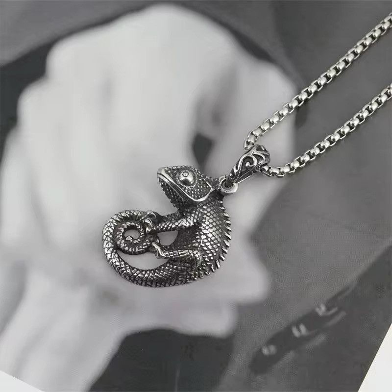 Jewelry × Vintage Domineering Chameleon Lizard Men's Necklace Size ONE SIZE - 5 Thumbnail