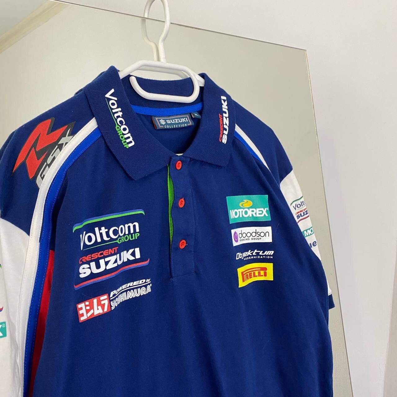 Vintage Suzuki Vintage Polo Big Logo Moto Multi-logo Size US XL / EU 56 / 4 - 3 Thumbnail
