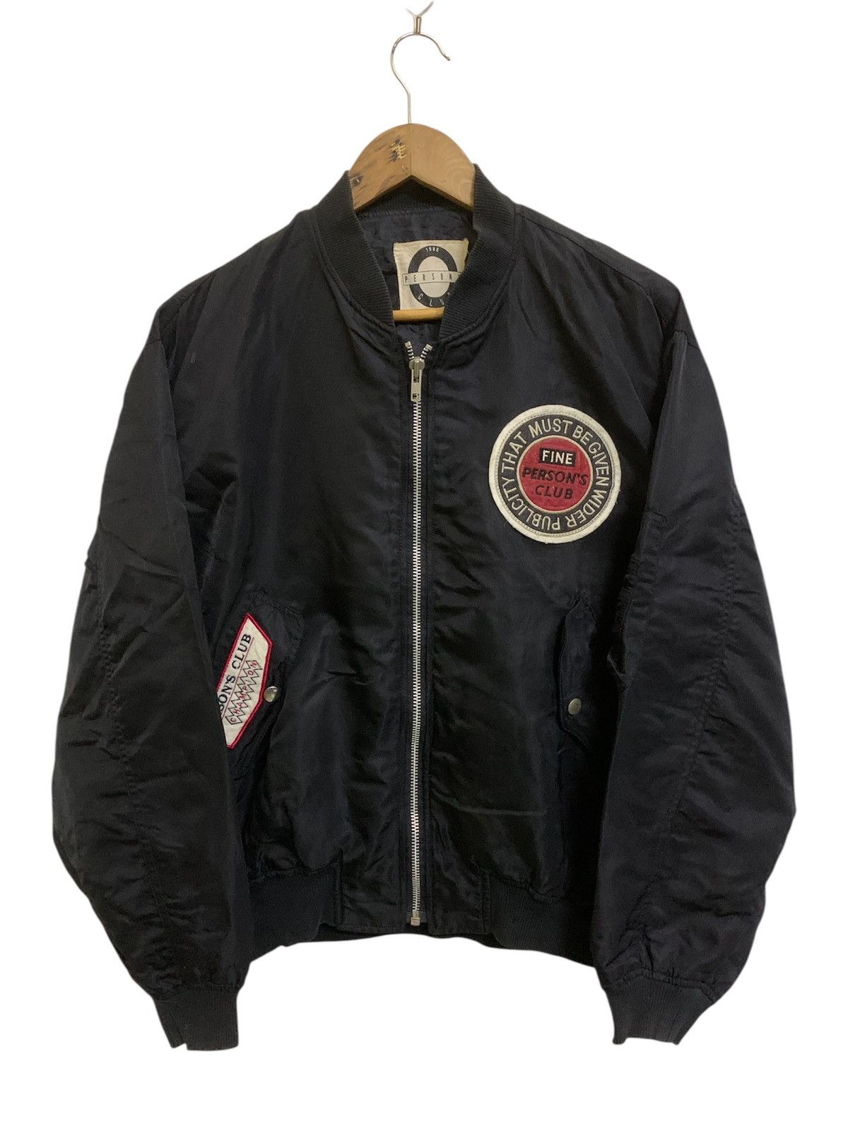 Vintage 💥Vintage 80s Persons Club Champion Bomber Ma1 Jacket Size US L / EU 52-54 / 3 - 1 Thumbnail
