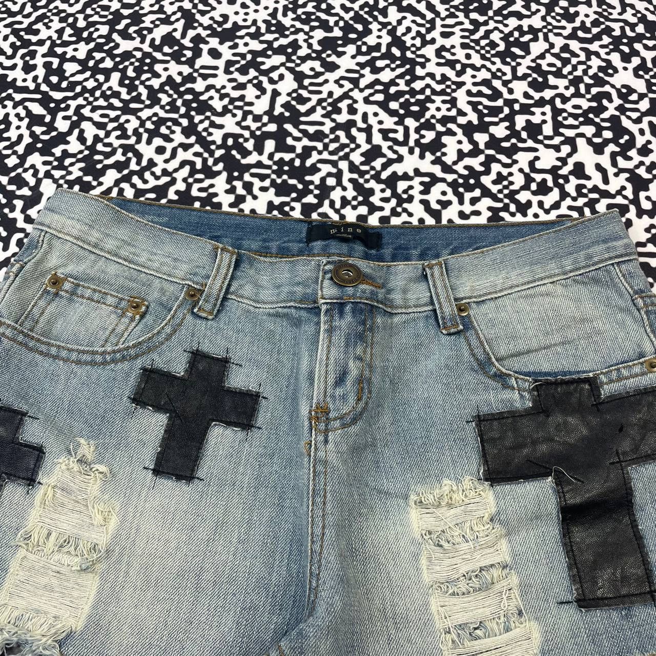 Seditionaries Vintage Y2K Japanese Cross Logo Mini Shorts Sexy Retro Style Size 29" - 9 Thumbnail