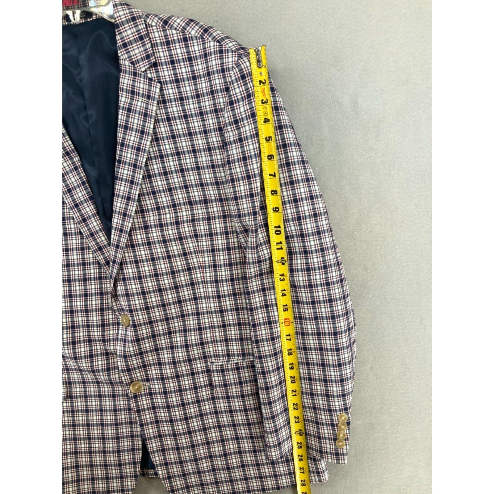 Vintage Mens Plaid Saddlebred Suit Jacket 46R Gentleman Size 46R - 4 Thumbnail