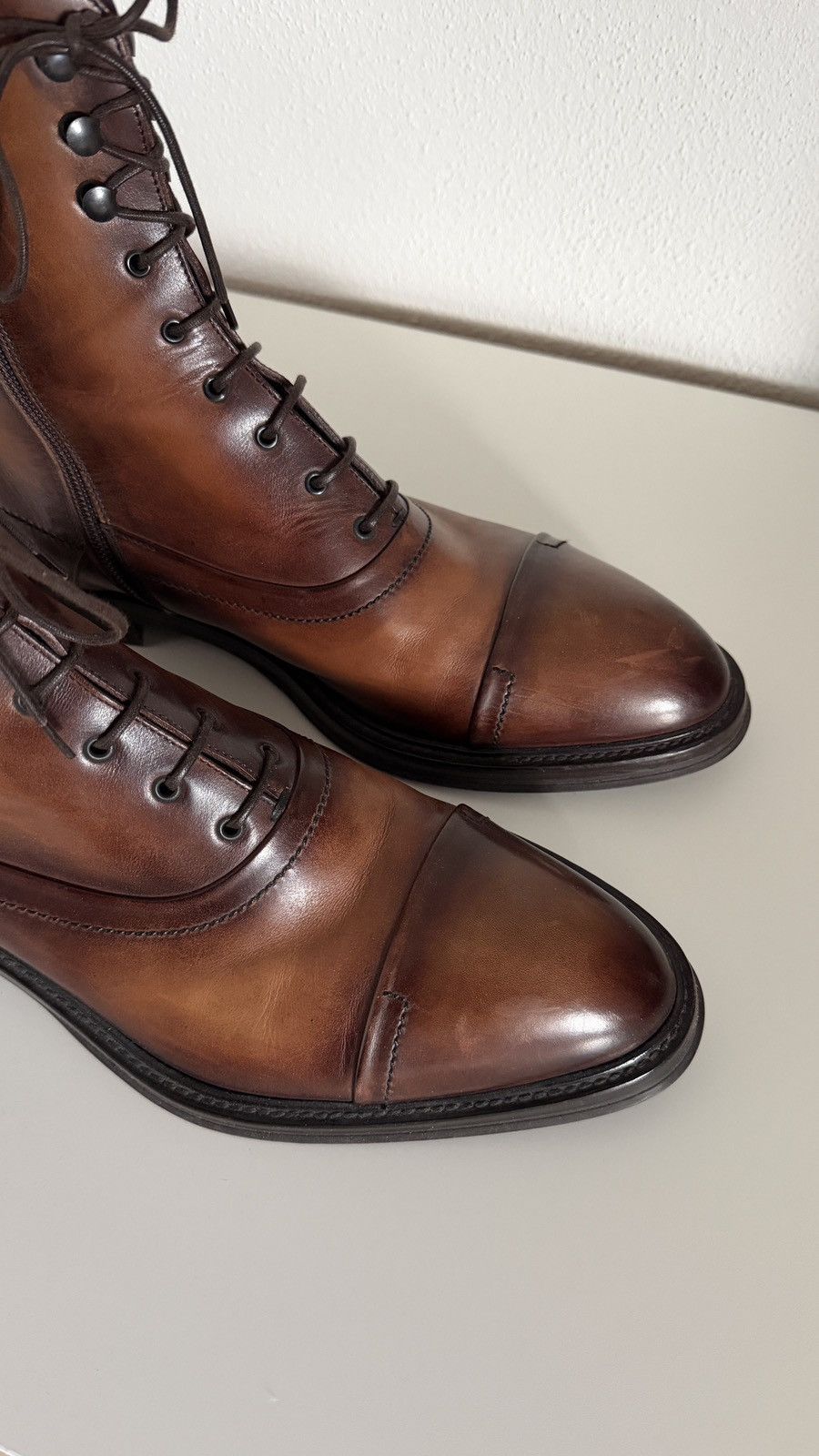 Berluti 2017 Haider Ackermann Brown Leather Bergen Zip Boots 44 Size US 11 / EU 44 - 2 Thumbnail