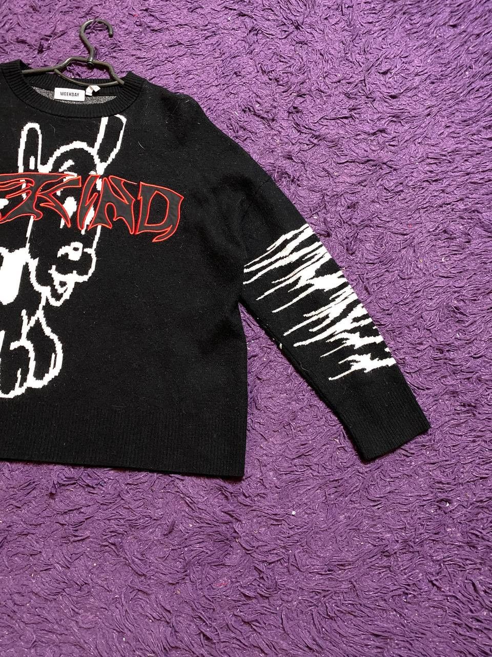 Weekday Big Print WEEKDAY Y2K Black Sweatshirt Avant-Garde Size US XS / EU 42 / 0 - 3 Thumbnail