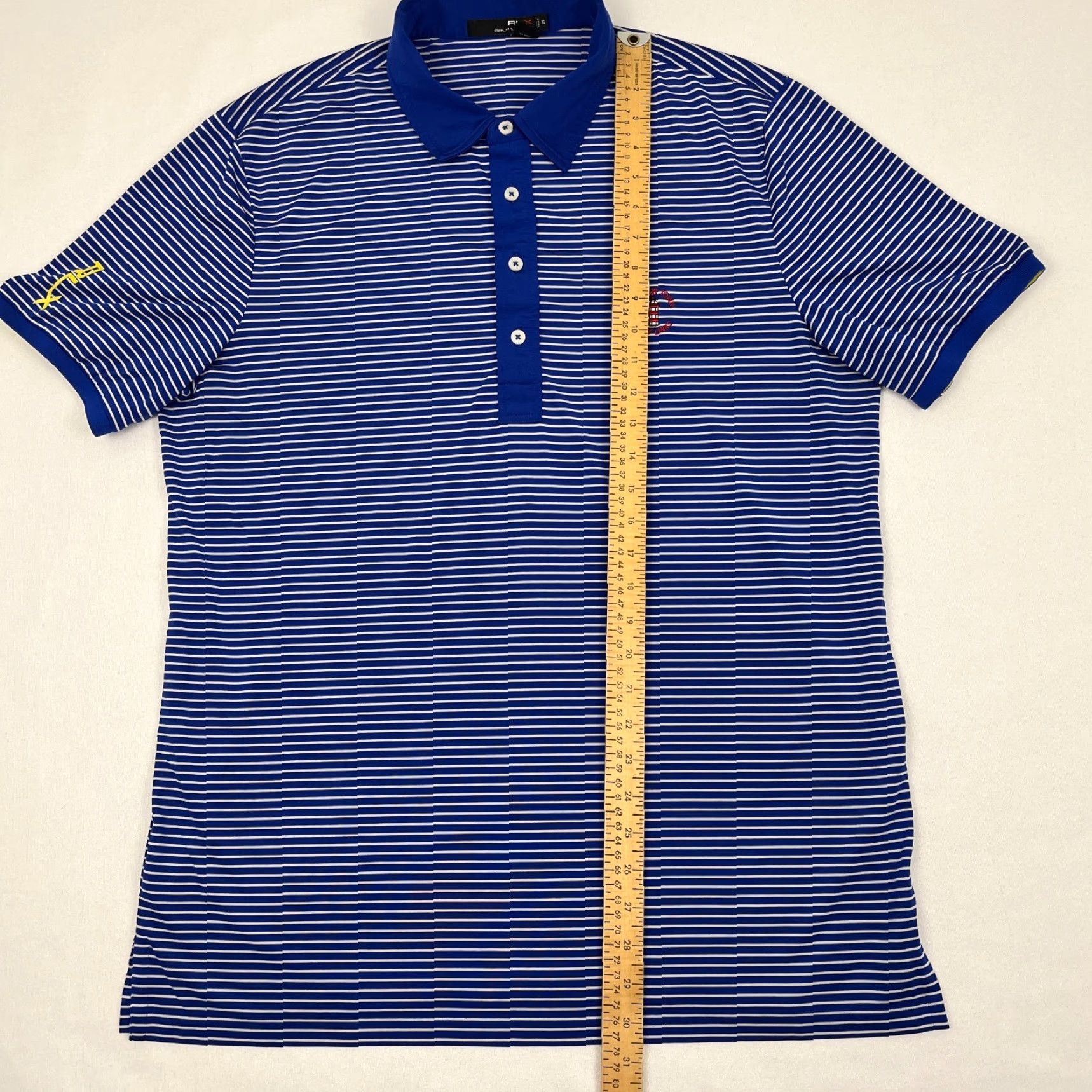 RLX Ralph Lauren RLX Ralph Lauren Polo Golf Harbour Town Links Mens XL Blue Shirt Sports Preppy Logo Classic Knit Short Sleeve Activewear Size US XL / EU 56 / 4 - 5 Thumbnail