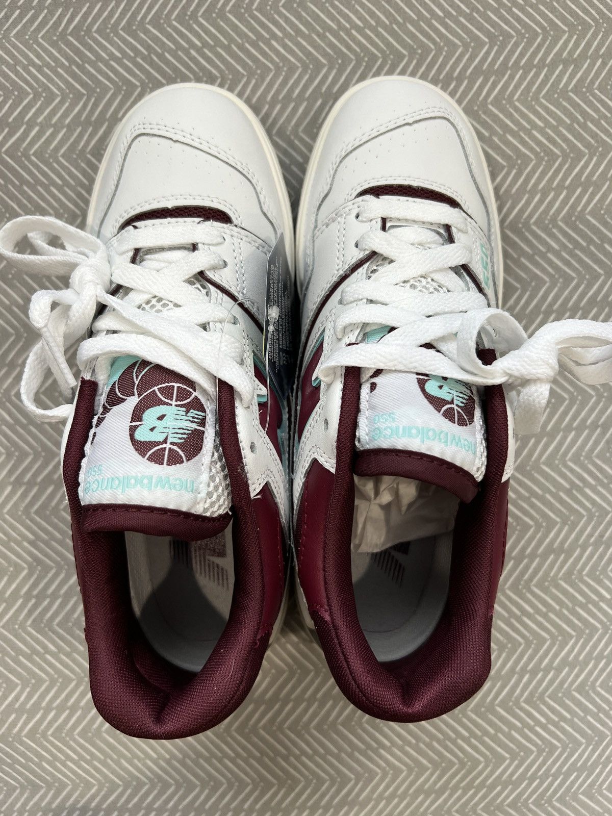 New Balance New Balance 550 Burgundy Turquoise/Cyan BB550WBG Size US 4 / IT 34 - 4 Thumbnail
