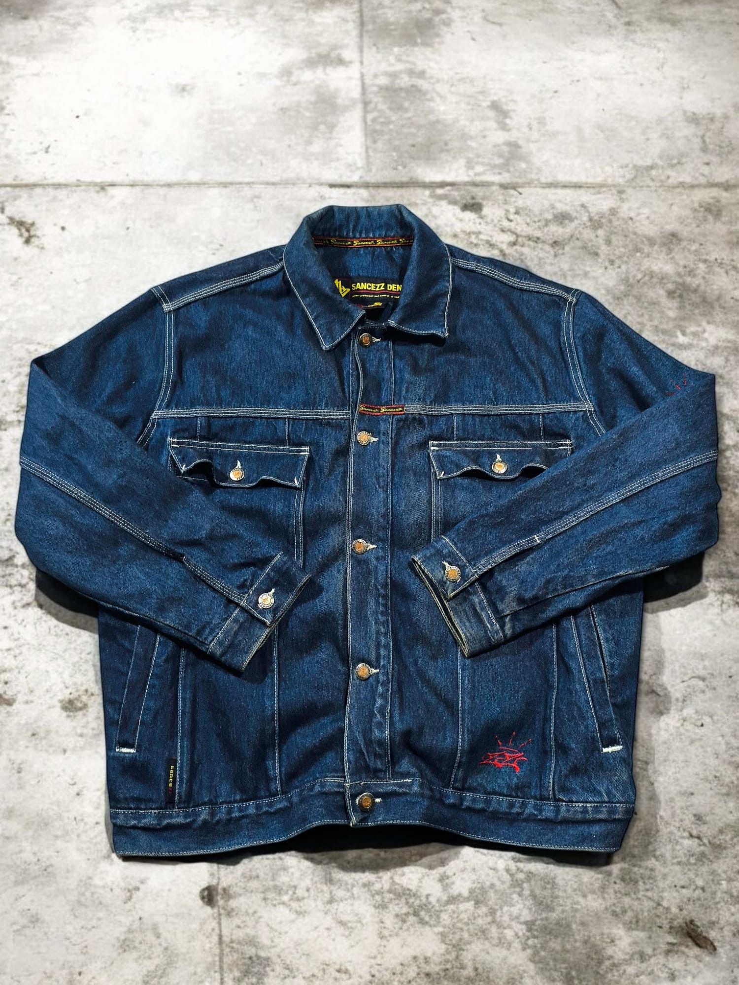 Southpole Sancezz Raw Blue Chunky Heavy Denim Jacket Size US M / EU 48-50 / 2 - 1 Thumbnail