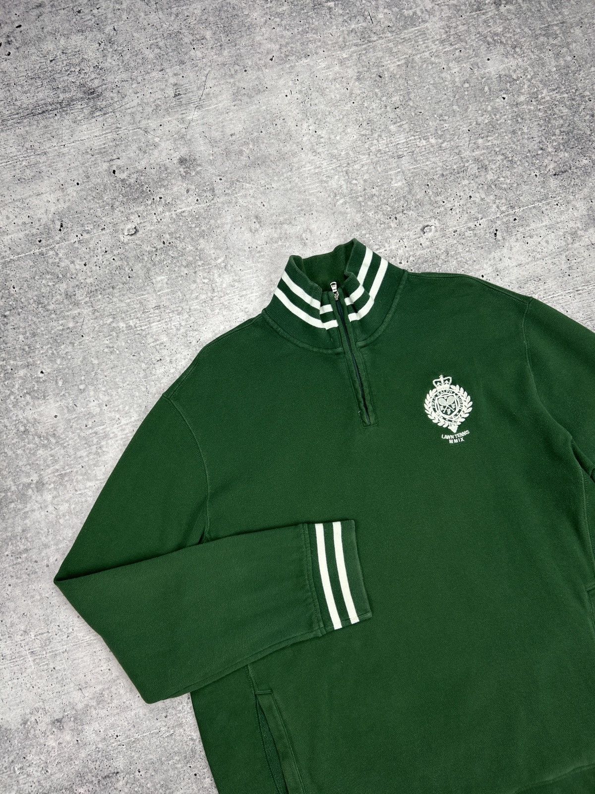 Designer × Polo Ralph Lauren × Vintage Vintage Polo Ralph Lauren 90’s Y2K Style 1/3 Zip Sweatshirt Size US XL / EU 56 / 4 - 2 Thumbnail