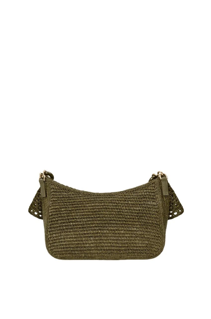 Loewe LOEWE Ola Medium Dark Khaki Raffia Shoulder Bag New Size ONE SIZE - 4 Thumbnail