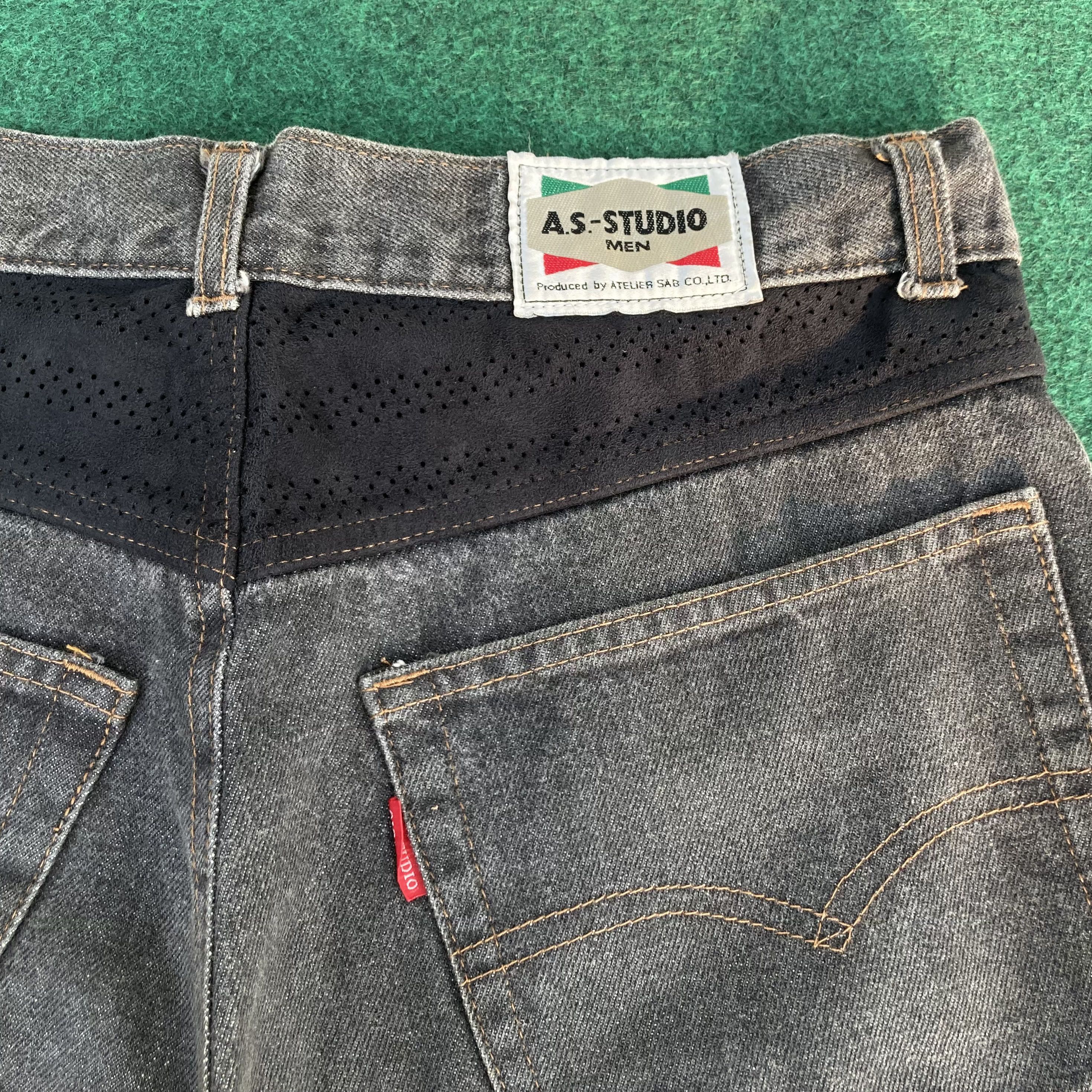 Designer × Japanese Brand × Vintage 30x29.5 Vtg A.S.M Atelier Sab Men Pants Baggy Zipper Jeans Size US 30 / EU 46 - 10 Thumbnail