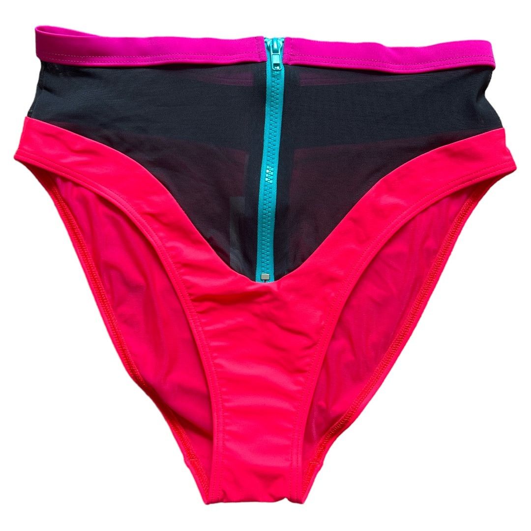 Other CHROMAT Zip Front Mesh High Waisted Bikini Bottom, XS Size ONE SIZE - 1 Thumbnail