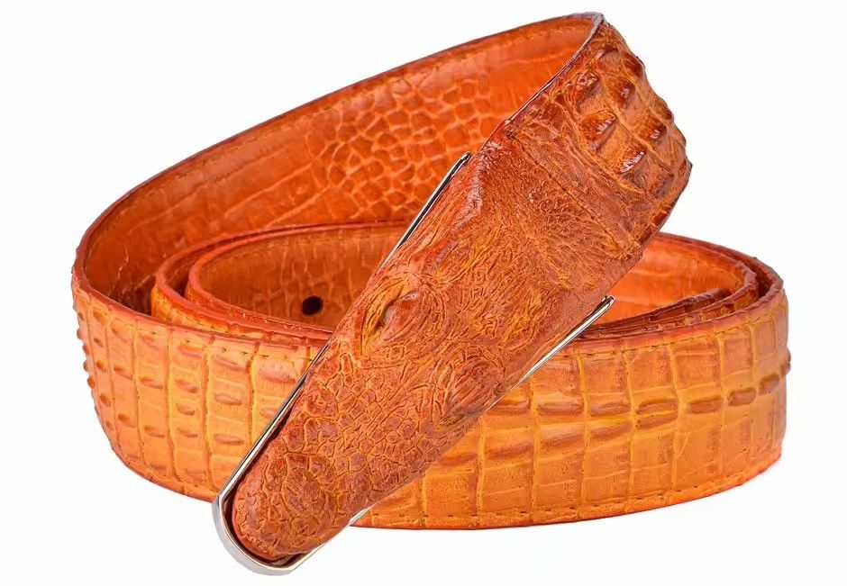 Other Vintage 115 cm crocodile print embossed belt Size 30 - 2 Thumbnail