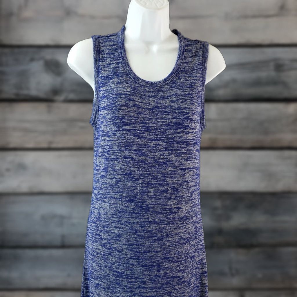 Vintage VINTAGE Wilfred Free Womens Knit Dress Sleeveless Midi Blue Gray Rayon Blend M Womens Size M / US 6-8 / IT 42-44 - 1 Thumbnail