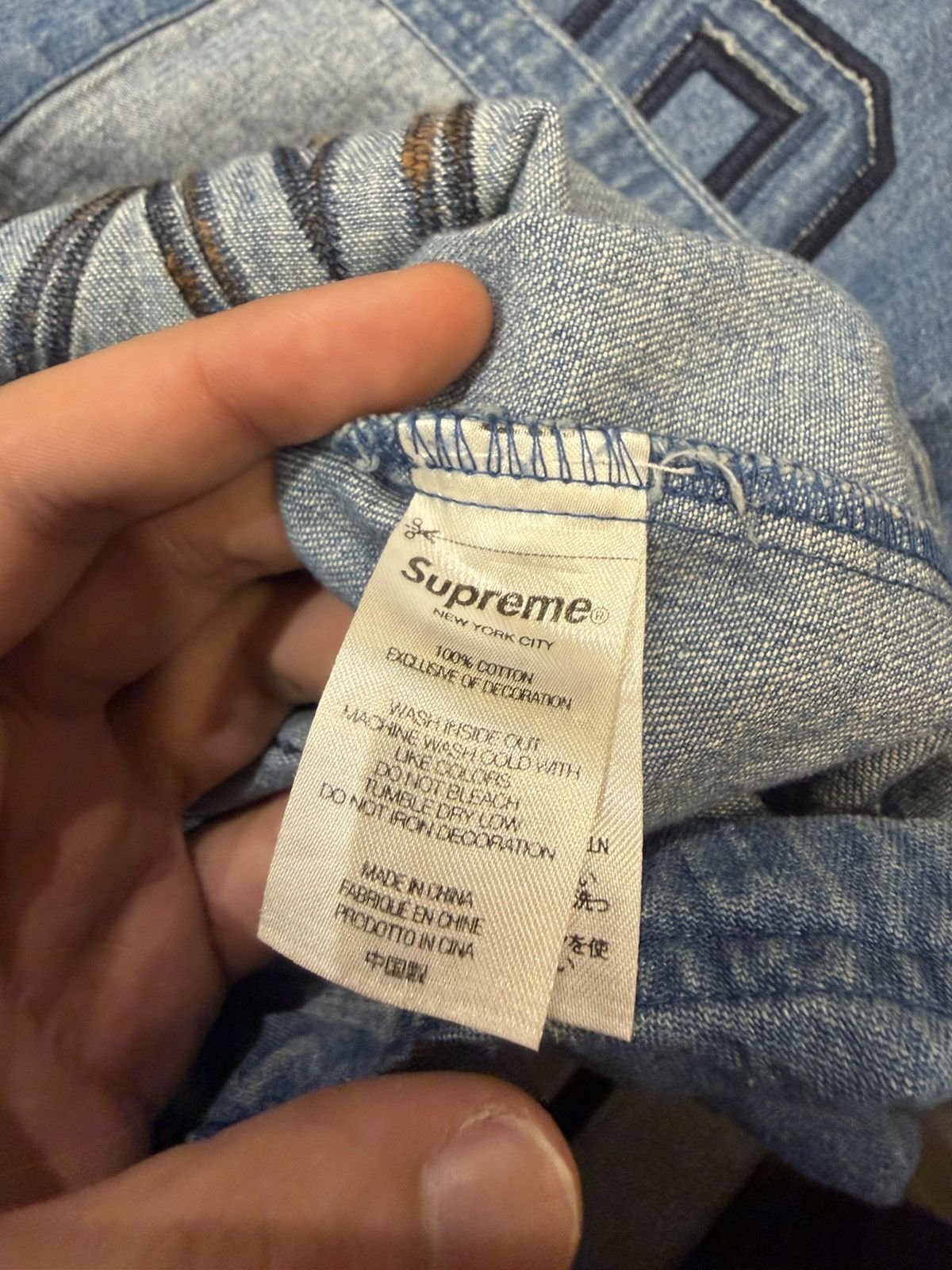 Supreme Supreme Denim Baseball Jersey Size US M / EU 48-50 / 2 - 4 Thumbnail