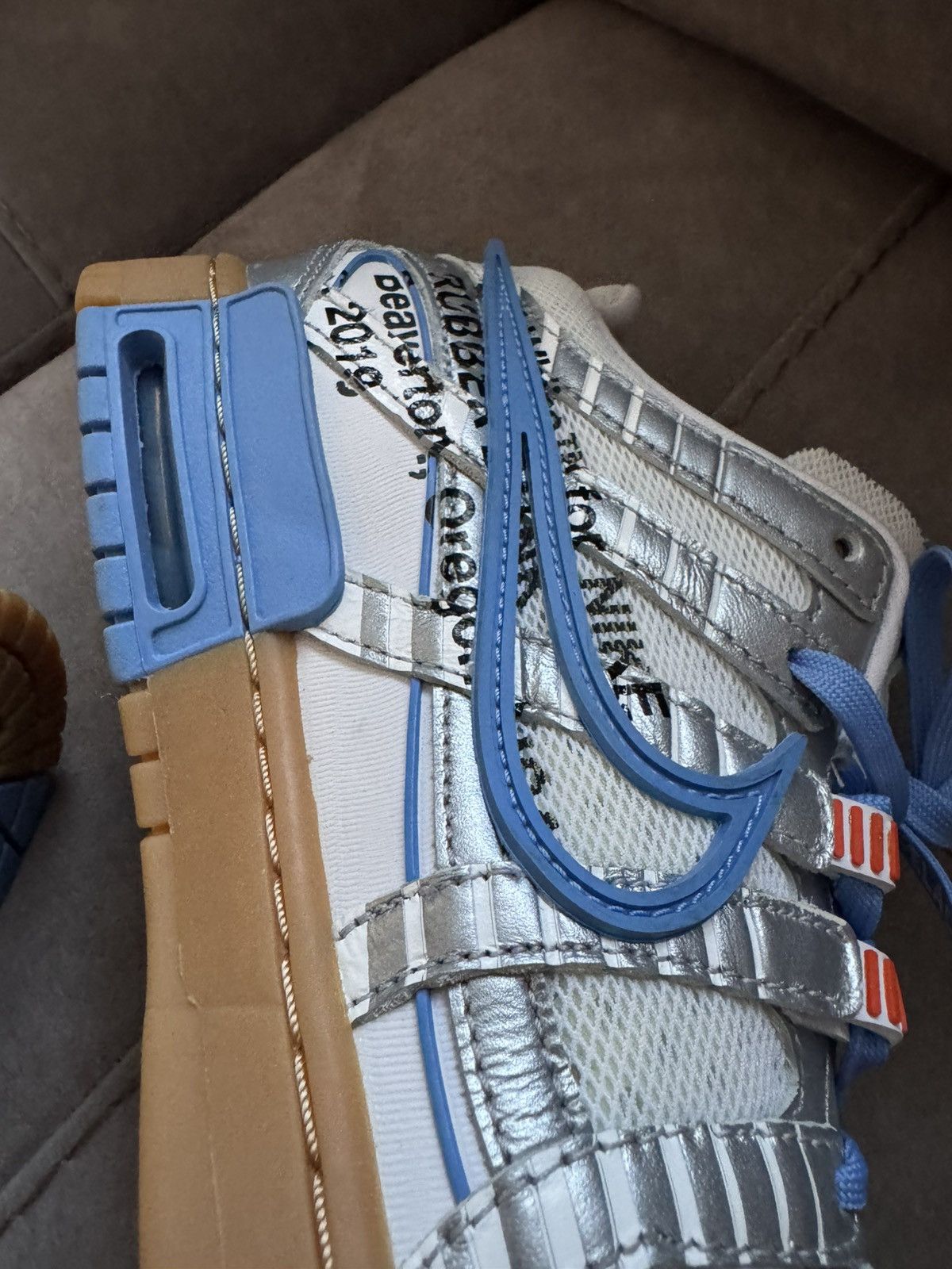 Off-White NIKE X OFF-WHITE DUNK UNC sz US9 UK8 only tried on see phot Size US 9 / EU 42 - 8 Thumbnail