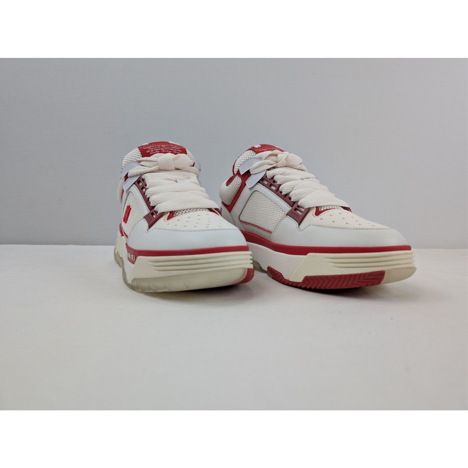 Amiri o1rshd1 Q:4 / MA-1 Low Top Sneakers in Red/White Size US 9 / EU 42 - 6 Thumbnail