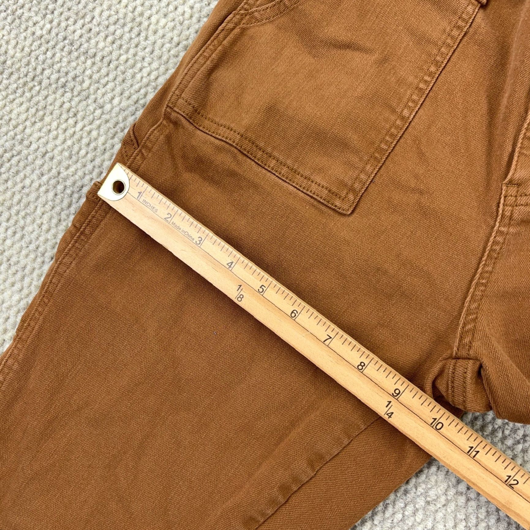 Denime Judy Blue Jeans Women Slim Straight Mid Rise Brown Denim 30 25.5 Inseam 5-Pocket Work Carpenter Trend Modern Classic Shirt? Size 30" / US 8 / IT 44 - 7 Thumbnail