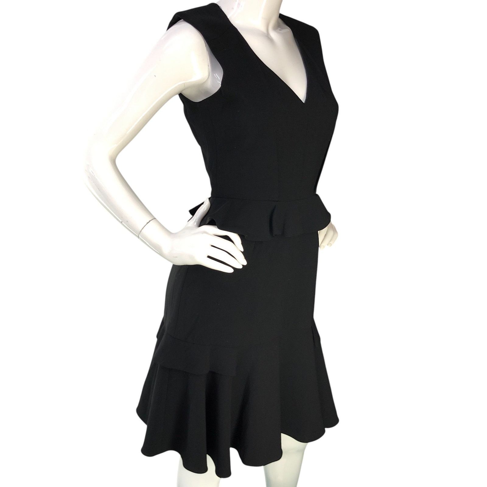 Prabal Gurung Prabal Gurung Size 4 Dress Tiered Ruffle V Neck Sleeveless Size S / US 4 / IT 40 - 10 Thumbnail