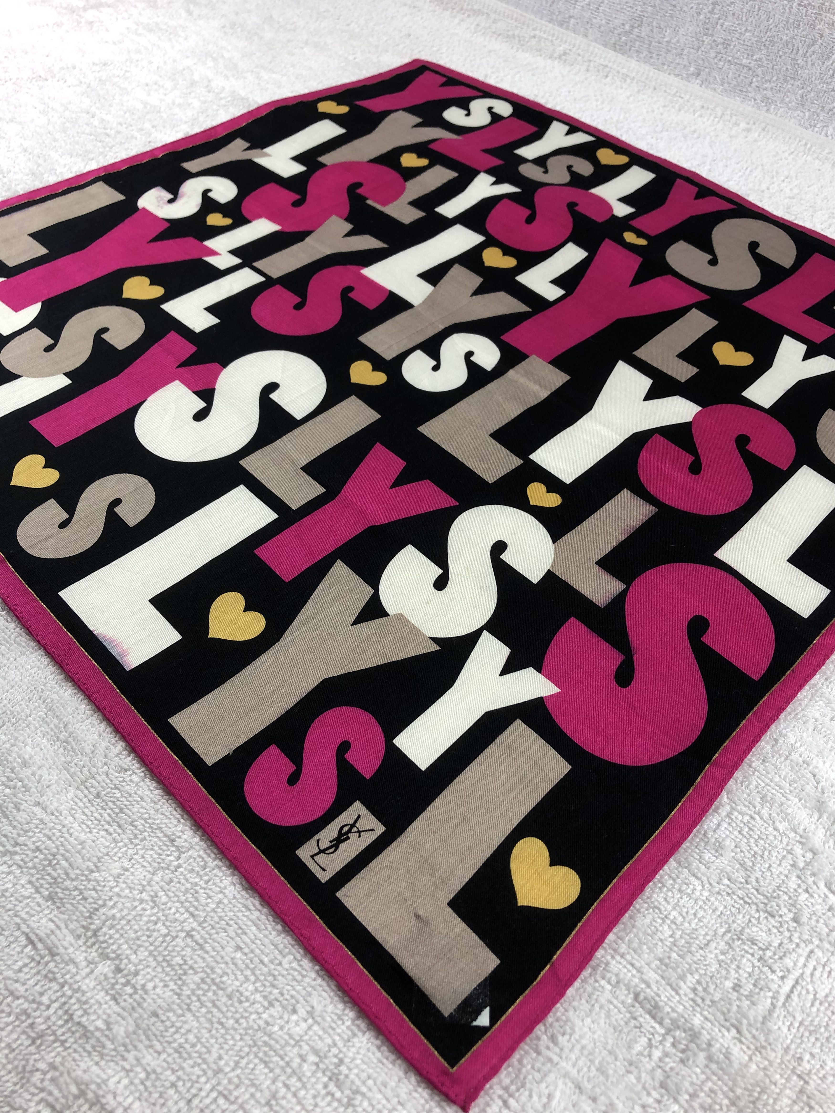 Yves Saint Laurent Yves Saint Laurent Handkerchief / Bandana / Neckerchief Size ONE SIZE - 4 Thumbnail